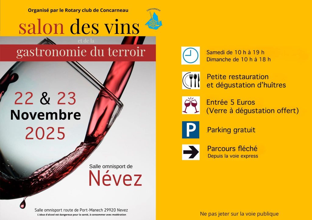 Salon des vins et de la gastronomie du terroir à Névez 2025
